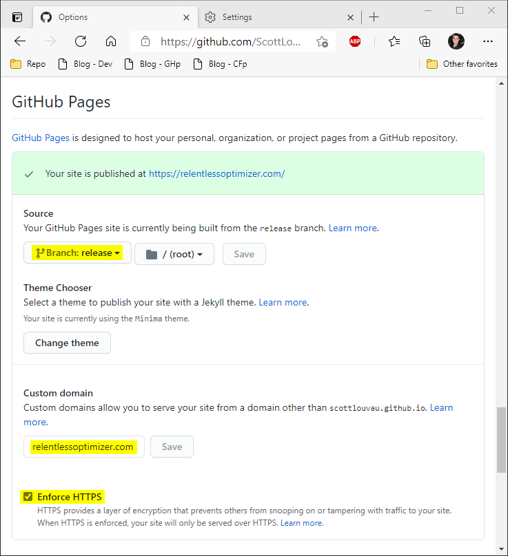 GitHub-Pages-Settings